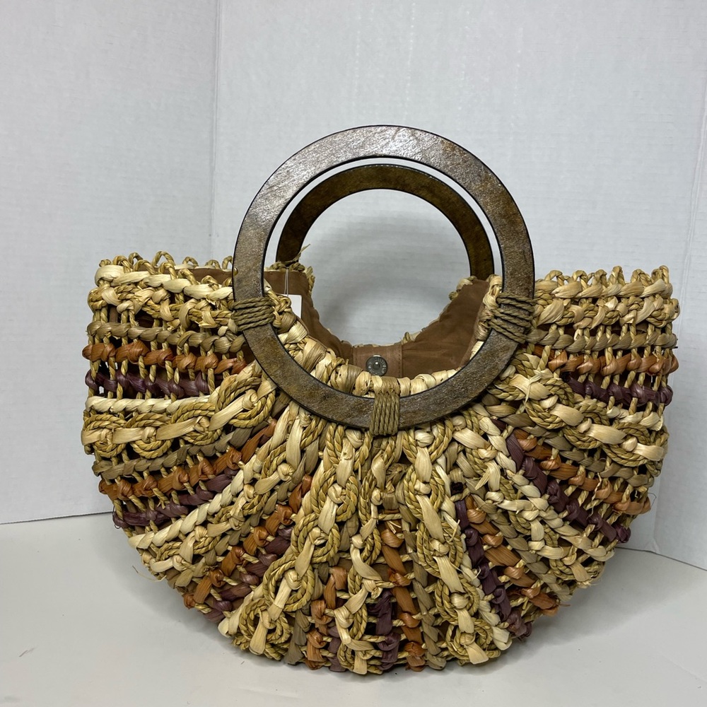 Charming Charlie Straw Wicker Handbag